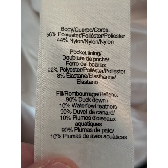 DKNY Sport Womens Champagne Silver Quilted Down Puffer Vest Size Large L - Picture 8 of 9